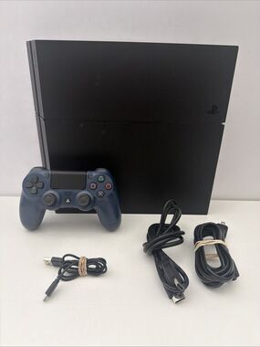 Sony Playstation 4 Console PS4, Model CUH-1215A, Controller And Cables Tested